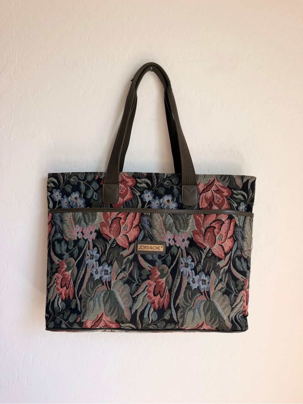 VINTAGE JORDACHE TAPESTRY TOTE BAG